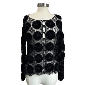 Vintage Colette Mordo Sadimara Velvet Whimsigoth Cardigan Gothic Size M